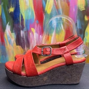 Coclico Melania Cork Wedge Sandals